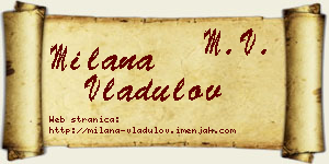 Milana Vladulov vizit kartica